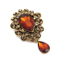 Fashion Water Droplets Alloy Inlay Artificial Gemstones Women's Brooches main image 3