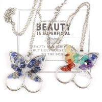 Ethnic Style Butterfly Natural Stone Pendant Necklace 1 Piece main image 5
