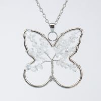 Ethnic Style Butterfly Natural Stone Pendant Necklace 1 Piece sku image 4