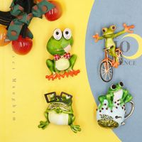 Cartoon Style Frog Alloy Enamel Inlay Artificial Gemstones Unisex Brooches main image 1