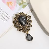 Fashion Water Droplets Alloy Inlay Artificial Gemstones Women's Brooches sku image 3
