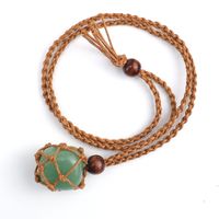 Ethnic Style Solid Color Natural Stone Pendant Necklace 1 Piece sku image 5