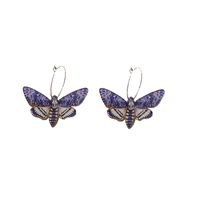 1 Pair Retro Moth Three-dimensional Arylic Drop Earrings sku image 1