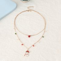 Fashion Snowman Metal Wholesale Layered Necklaces main image 4