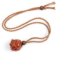 Ethnic Style Solid Color Natural Stone Pendant Necklace 1 Piece main image 4