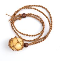 Ethnic Style Solid Color Natural Stone Pendant Necklace 1 Piece sku image 8