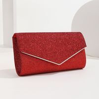 Red Black Gold Polyester Solid Color Square Clutch Evening Bag main image 2
