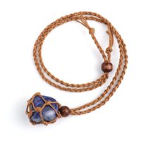 Ethnic Style Solid Color Natural Stone Pendant Necklace 1 Piece sku image 7