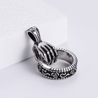 Rock Hand Stainless Steel Patchwork Men's Pendant Necklace main image 2