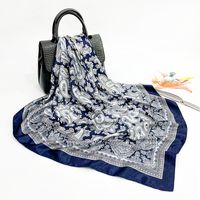 Women's Elegant Fashion Printing Satin Printing Silk Scarves sku image 59