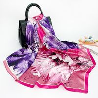 Women's Elegant Fashion Printing Satin Printing Silk Scarves sku image 40