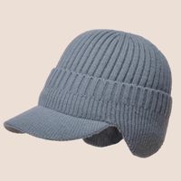 Men's Fashion Solid Color Flat Eaves Wool Cap main image 5