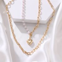 Elegant Heart Shape Imitation Pearl Alloy Women's Necklace 1 Piece main image 4