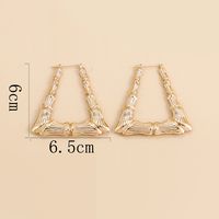Basic Trapezoid Alloy Plating Women's Earrings 1 Pair sku image 2