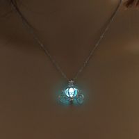 Retro Mond Wassertropfen Legierung Leuchtend Aushöhlen Frau Männer Halskette Mit Anhänger sku image 23