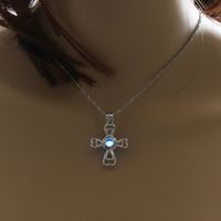 Fashion Cross Heart Shape Alloy Luminous Alloy Unisex Pendant Necklace 1 Piece sku image 6