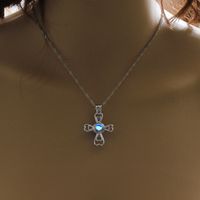 Fashion Cross Heart Shape Alloy Luminous Alloy Unisex Pendant Necklace 1 Piece sku image 7