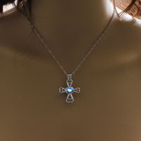 Retro Moon Water Droplets Alloy Luminous Hollow Out Women's Men's Pendant Necklace sku image 13