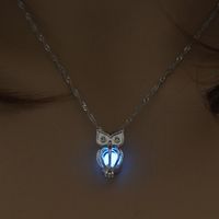 Fashion Heart Shape Alloy Luminous Unisex Pendant Necklace 1 Piece sku image 8
