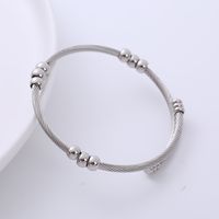 Fashion Geometric Stainless Steel Criss Cross Bangle 1 Piece main image 4