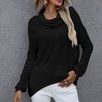 Fashion Solid Color Knitted Fabric Turtleneck Long Sleeve Regular Sleeve Sweater main image 2