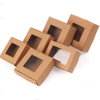 Simple Style Solid Color Kraft Paper Paper Box 1 Piece main image 5