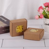 Simple Style Solid Color Kraft Paper Paper Box 1 Piece main image 3