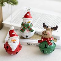 Christmas Cute Santa Claus Snowman Resin Party Hanging Ornaments sku image 1
