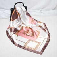 Women's Elegant Printing Satin Printing Silk Scarves sku image 45