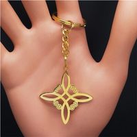 Simple Style Cross Witches Knot Alloy Hollow Out Unisex Pendant Necklace sku image 3