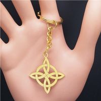 Hip-hop Witches Knot Stainless Steel Hollow Out Unisex Pendant Necklace sku image 1