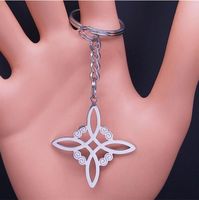 Hip-hop Witches Knot Stainless Steel Hollow Out Unisex Pendant Necklace sku image 2