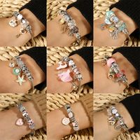 Casual Starfish Cat Butterfly Stainless Steel Inlay Rhinestones Bangle 1 Piece main image 1