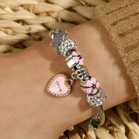 Casual Starfish Cat Butterfly Stainless Steel Inlay Rhinestones Bangle 1 Piece main image 3