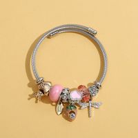 Décontractée Étoile De Mer Chat Papillon Acier Inoxydable Incruster Strass Bracelet 1 Pièce sku image 4