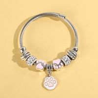 Casual Starfish Cat Butterfly Stainless Steel Inlay Rhinestones Bangle 1 Piece sku image 6