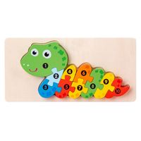 Cute Children's Wooden Three-dimensional Blocks Animal Traffic Cognition Puzzle Toys sku image 9