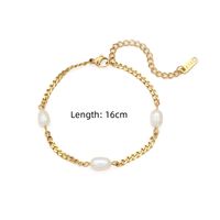 Fashion Geometric Stainless Steel No Inlaid Gold Plated Bracelets main image 3
