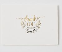 Simple Bronzing Thank You Holiday Creative Greeting Card With Envelope sku image 2