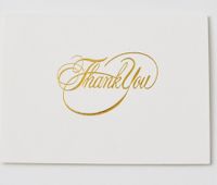 Simple Bronzing Thank You Holiday Creative Greeting Card With Envelope sku image 3
