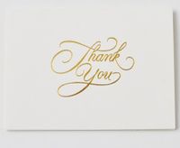 Simple Bronzing Thank You Holiday Creative Greeting Card With Envelope sku image 4