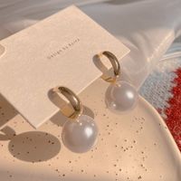 Einfacher Stil Geometrisch Legierung Überzug Künstliche Perlen Frau Tropfenohrringe 1 Paar main image 1
