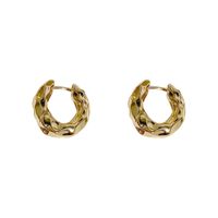 Simple Style Geometric Alloy Plating Women's Hoop Earrings 1 Pair main image 3