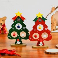 Christmas Cute Christmas Tree Wood Party Decorative Props 1 Piece main image 1