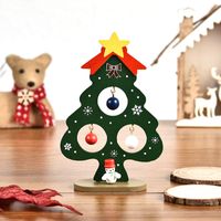 Christmas Cute Christmas Tree Wood Party Decorative Props 1 Piece sku image 2