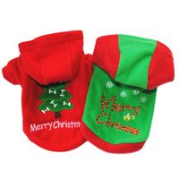 Fashion Polar Fleece Christmas Letter Patchwork Pet Clothing 1 Piece main image 2