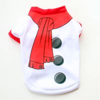 Casual Cotton Christmas Santa Claus Snowman Printing Pet Clothing 1 Piece main image 5