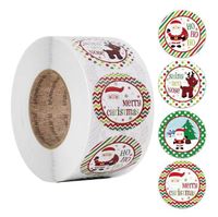 Cute Christmas Holiday Decoration Gift Series Roll Sticker Labels sku image 1
