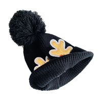 Children Unisex Cute Antlers Embroidery Wool Cap main image 3