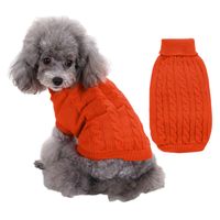 British Style Acrylic Solid Color Pet Clothing main image 4